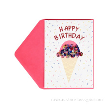 Funny Happy Birthday Handmade Shaker Cake Cards